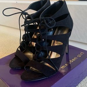 Madden Girl Black Tie Heels